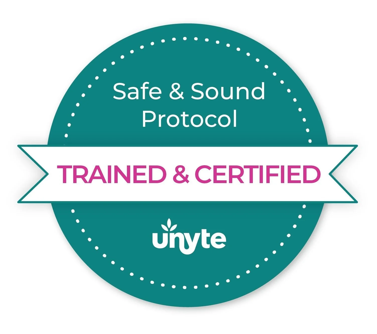 Safe and Sound Protocol certification badge. The safe and sound protocol is a specialized approach to nervous system regulation. Many people searching for the safe and sound protocol near me want to work with a trained provider. Schedule a consult.