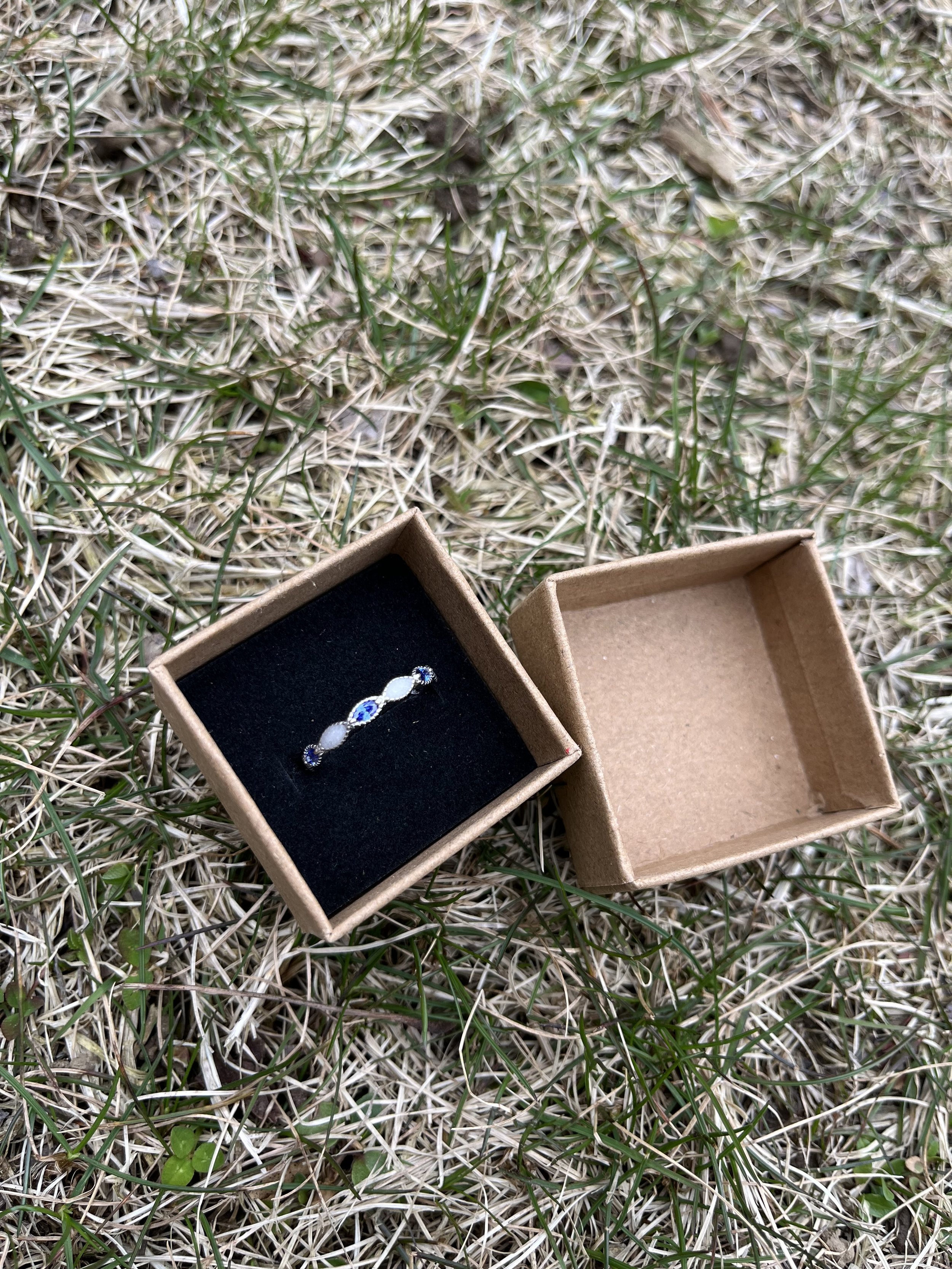 Mama's Milk Silver Stackable Birthstone Band