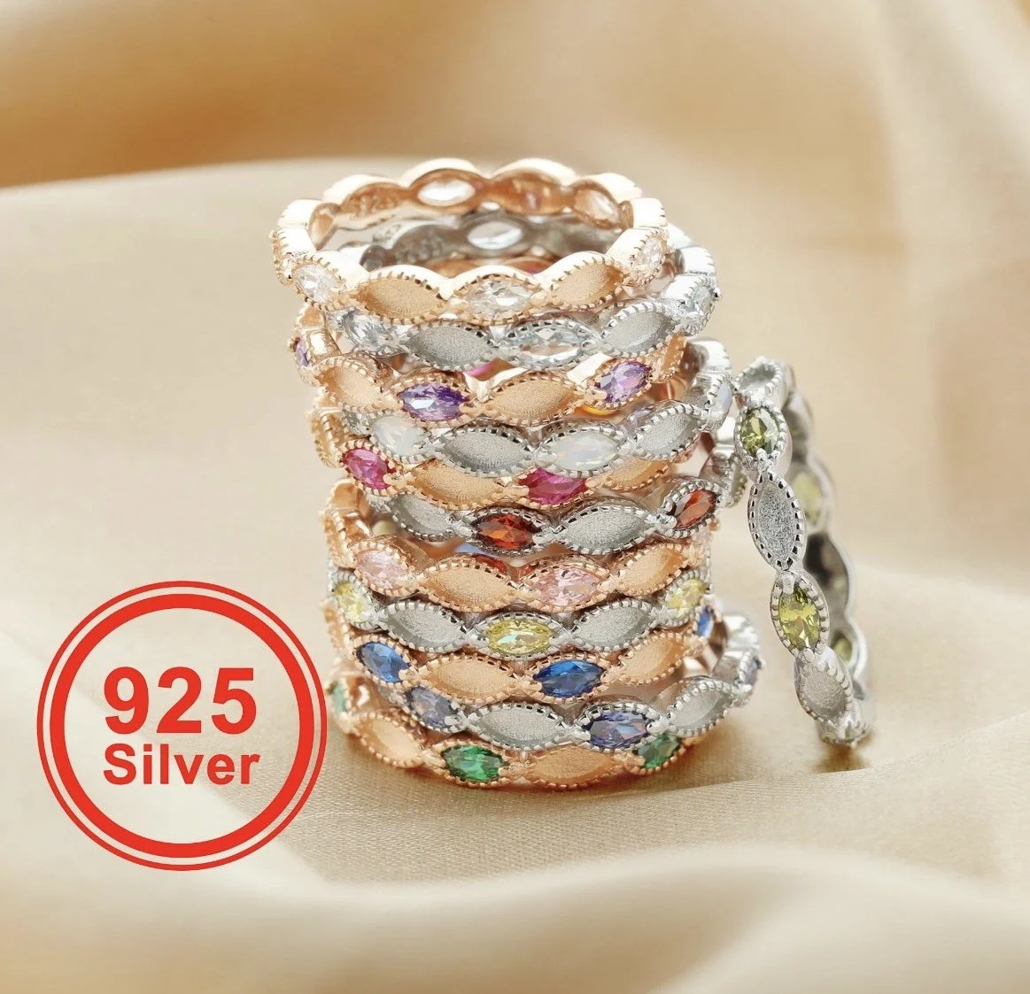 Mama's Milk Gold Stackable Birthstone Band