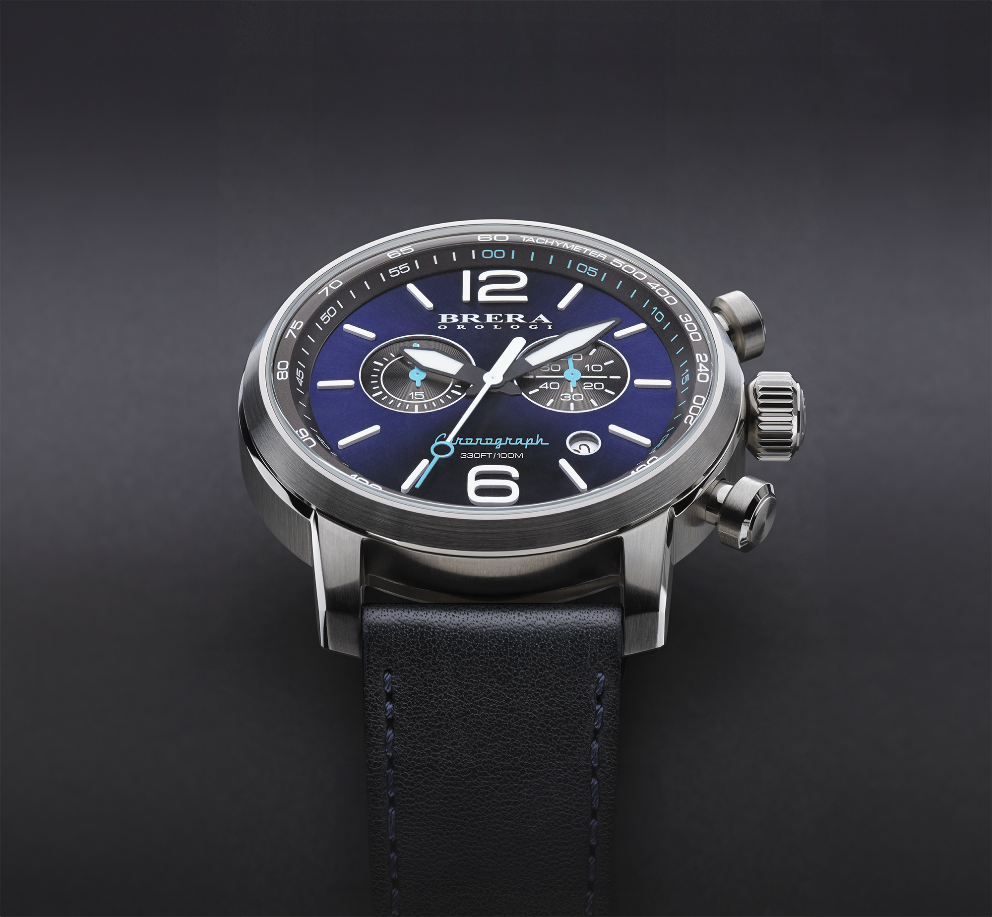 BRERA OROLOGI◇クォーツ腕時計/アナログ/ラバー/BLU/BLK 【公式通販】
