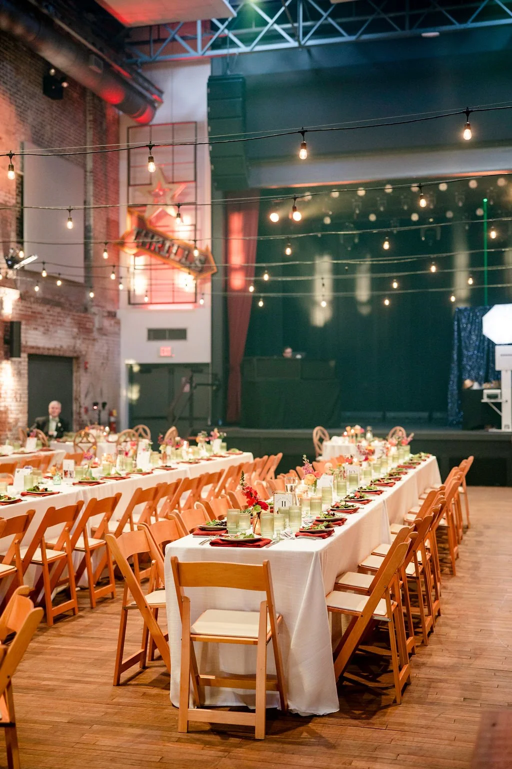 HRB 5 bud vases down long tables.JPG