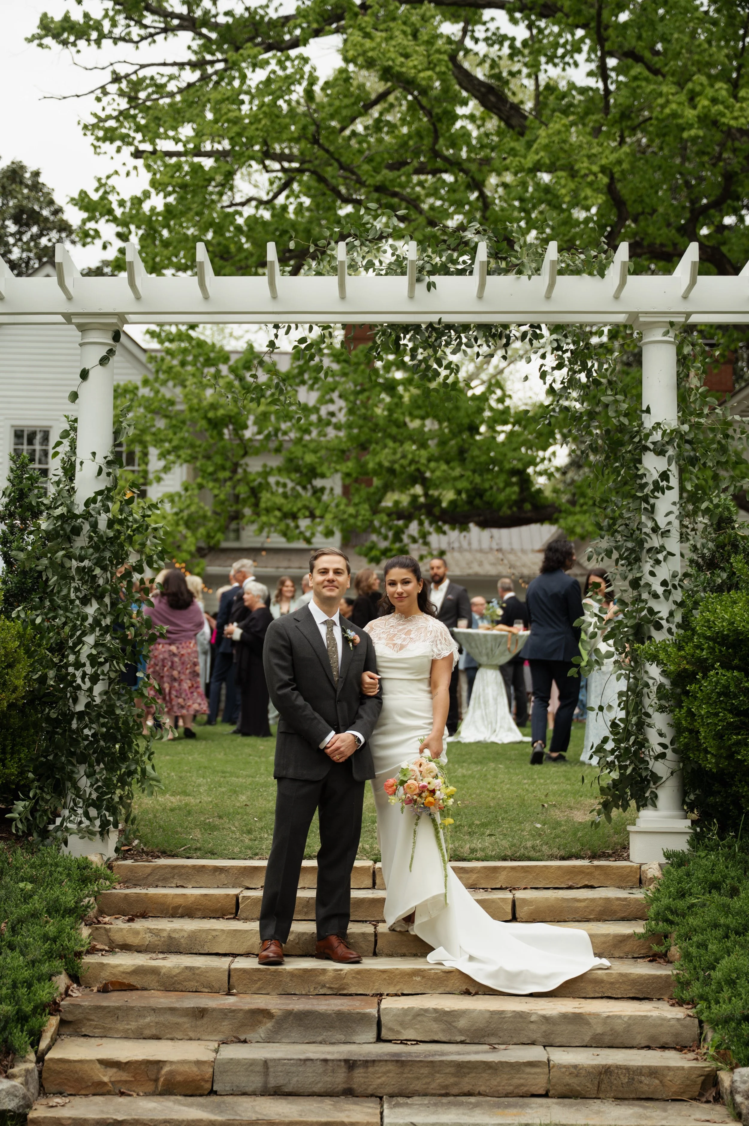 Old Lystra MelJoe stairs under pergola.JPG