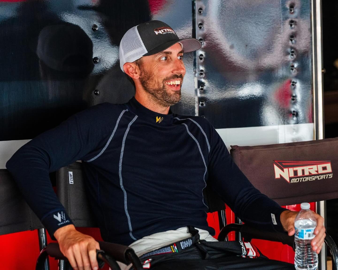 All smiles when wearing the @waleroworks base layers.  We have them on under our race suit for every session on track.  Whether it&rsquo;s the shirt, pants or balaclava they got us covered!