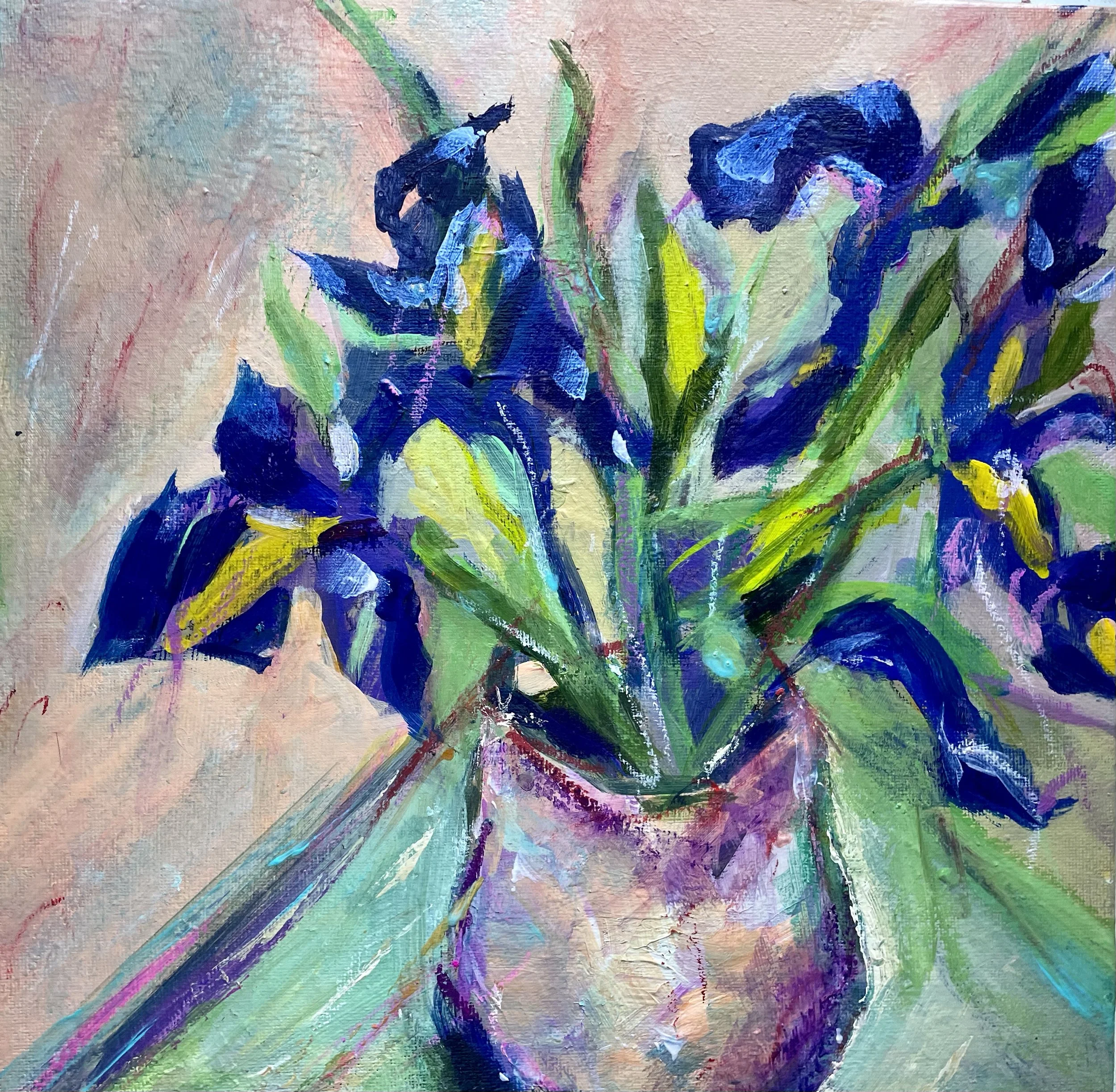 This is an acrylic painting on canvas.
12"X12"
Framed 
350.00