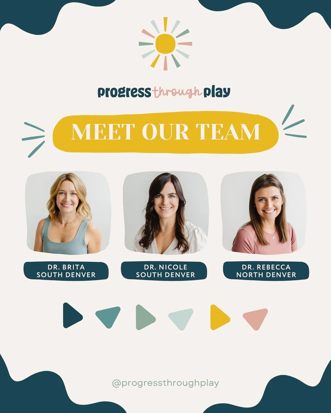 Meet the PTP Team:
☀️ @ptp_dr_brita sees patients at the South Denver clinic 
☀️ @ptp_dr_nicole sees patients at the South Denver clinic and provides our Denver metro home visits 
☀️ @ptp_dr_rebecca sees patients at our North Denver clinic and provid