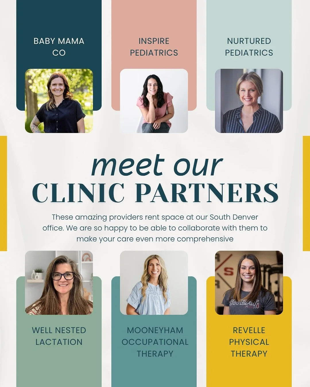 We have a few new faces at the south denver clinic so it&rsquo;s time for an introduction! These providers all rent space in our office to make accessing collaborative care even easier!
