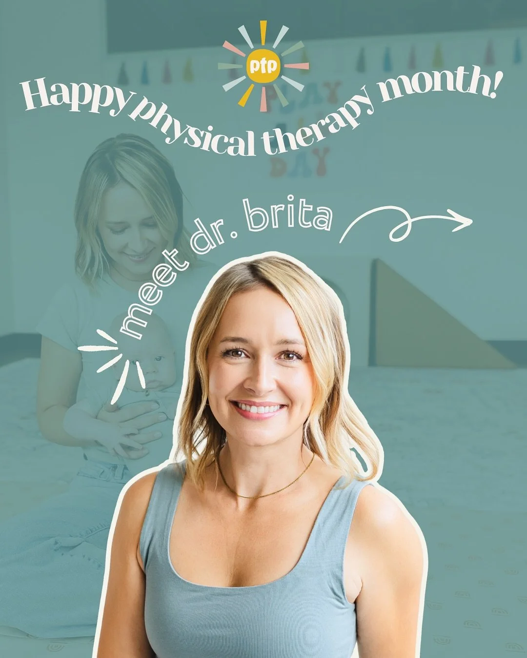 Our final staff highlight to celebrate PT Month is @ptp_dr_brita - swipe to learn more about the founder of @progressthroughplay