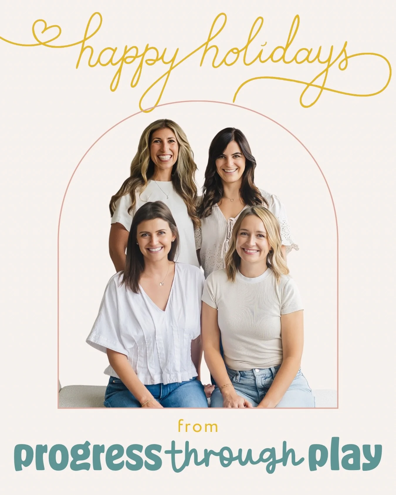 Sending the warmest wishes from our team at @progressthroughplay to your families this holiday season! We are so grateful to those who trust us with their infant&rsquo;s care and hope you all have a joyful and restful end to 2025. 💕💛🤍
