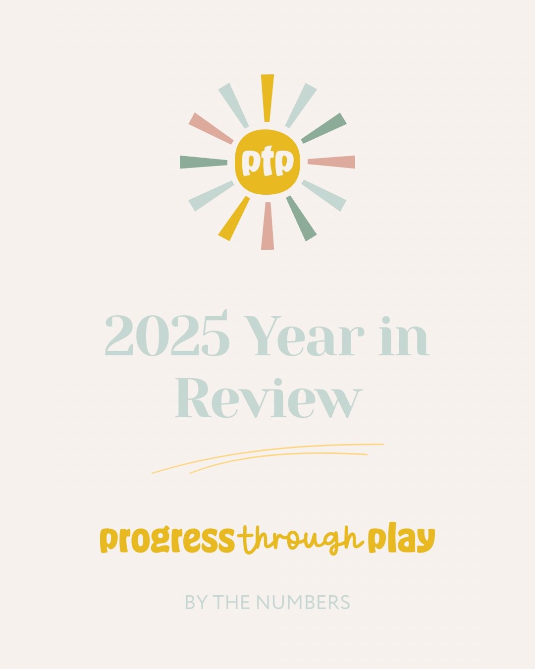 I&rsquo;m so grateful for all that 2025 brought for @progressthroughplay! 

☀️ We worked with *775* families through PT sessions, classes and support groups for 2,289 appointments! 
☀️ We moved into our new South Denver clinic in March and then our n
