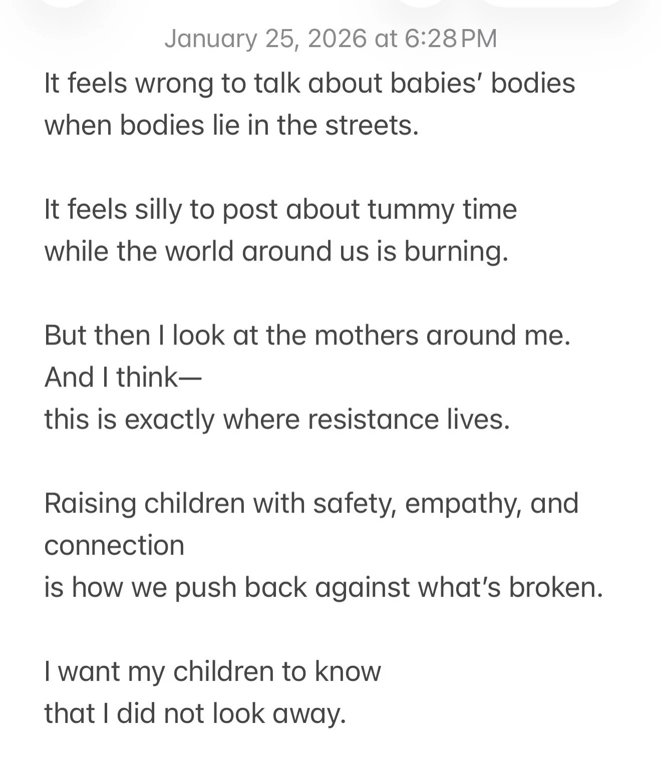 Radicalized by basic human decency
Raising children in this world is my demand for change
Showing up each day at work for your babies and our next generation 
THIS IS NOT OK
@immigrantlawcentermn
@indivisibleteam
@protectdemocracy
@aclu_nationwide 
@