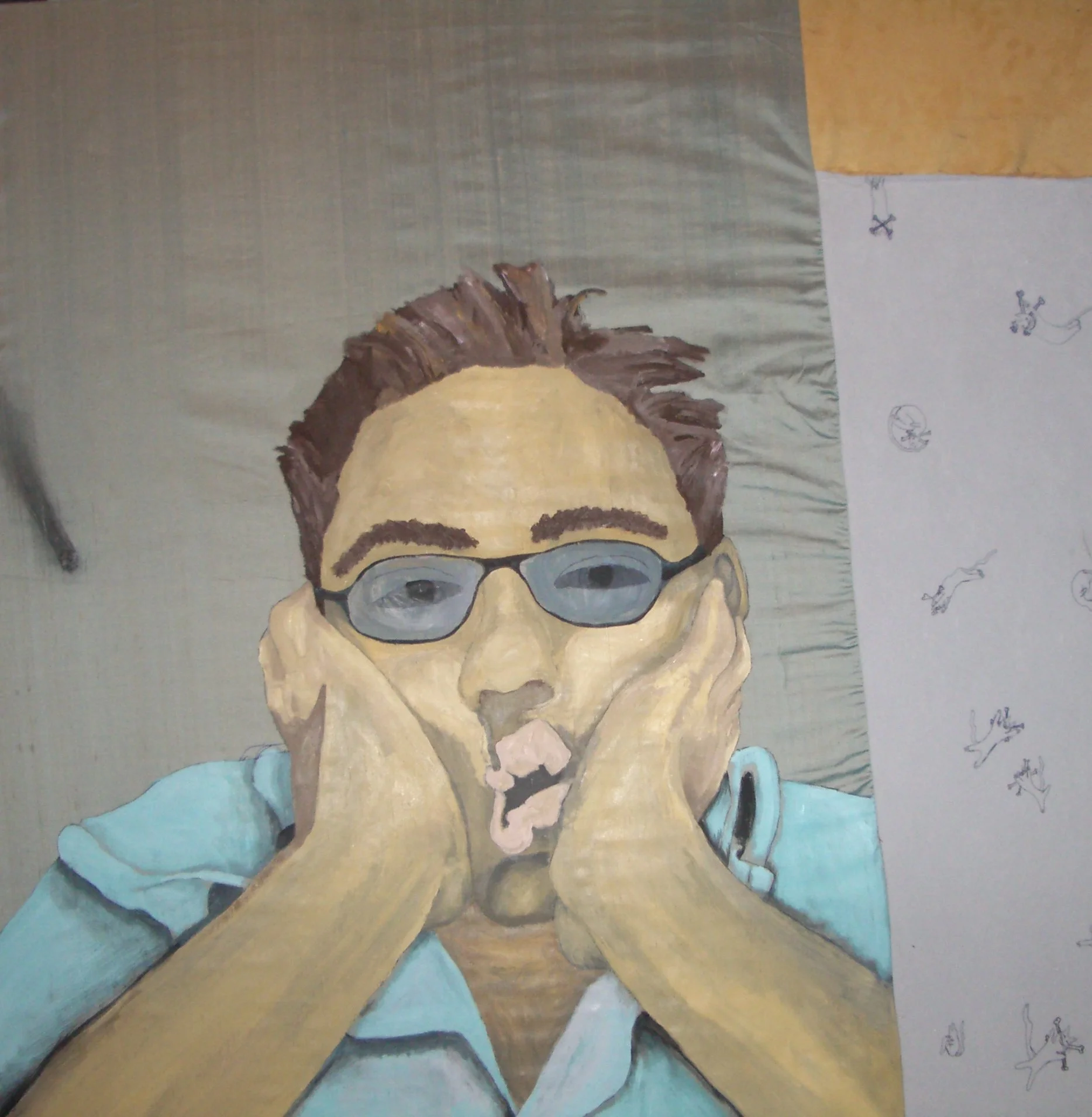 Steak N Shake, Acrylic on clothe