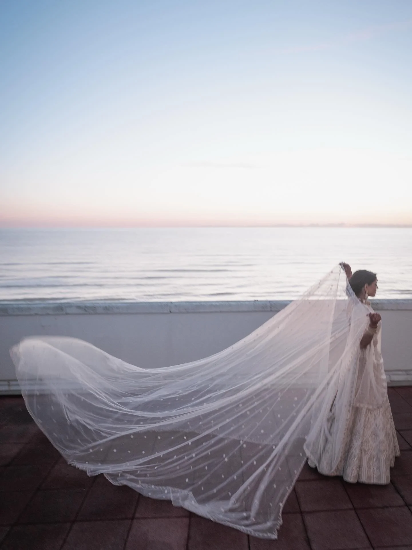 These moments before the ceremony are some of our absolute favorites 🥹🤍 
Just her, her people and the most beautiful morning ahead ✨
Photographer: @rivers_studios 
Bride: @niki_patel24 
.
.
#beautymarkedbabes #weddinginspo #bridalmakeup #southasian