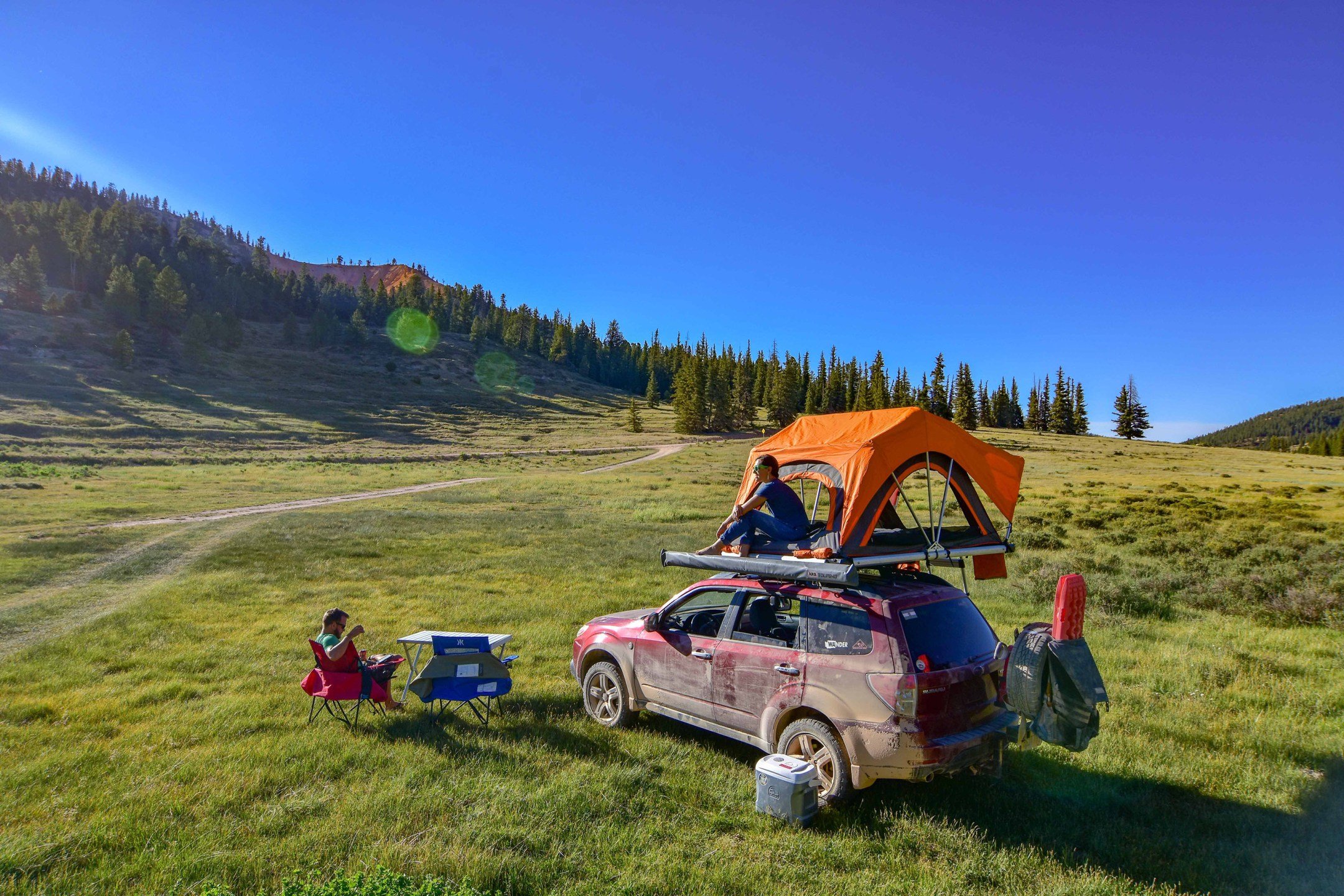 Where is wild camping allowed with a rooftop tent?