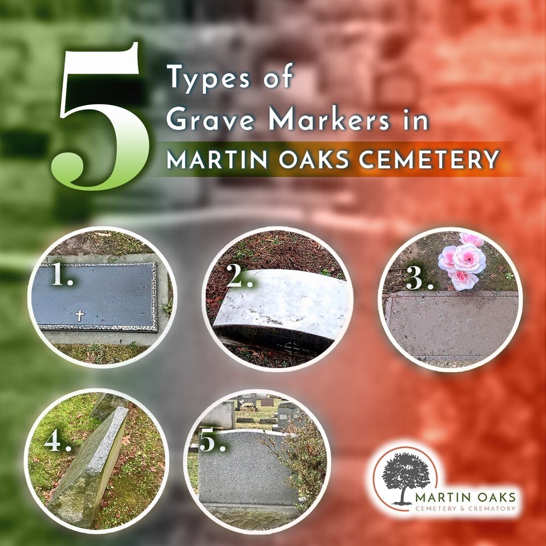 The main five types of grave markers at Martin Oaks Cemetery are :

1. Flush bronze marker
2. Hickey or Bevel marker
3. Flush marker
4. Slant marker
5. Memorial marker

The choice is yours and we will keep the grounds maintained for your visits.