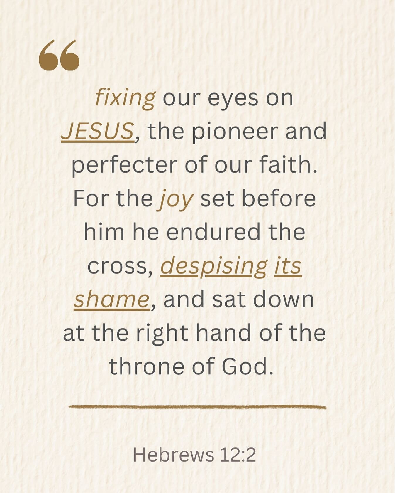 Shame is one of the enemy&rsquo;s favorite tactics&mdash;
to isolate us, silence us, and convince us our lives are worthless.
But every bit of that is a lie.

Jesus didn&rsquo;t just carry our shame&mdash;
He despised it, and He destroyed its power o