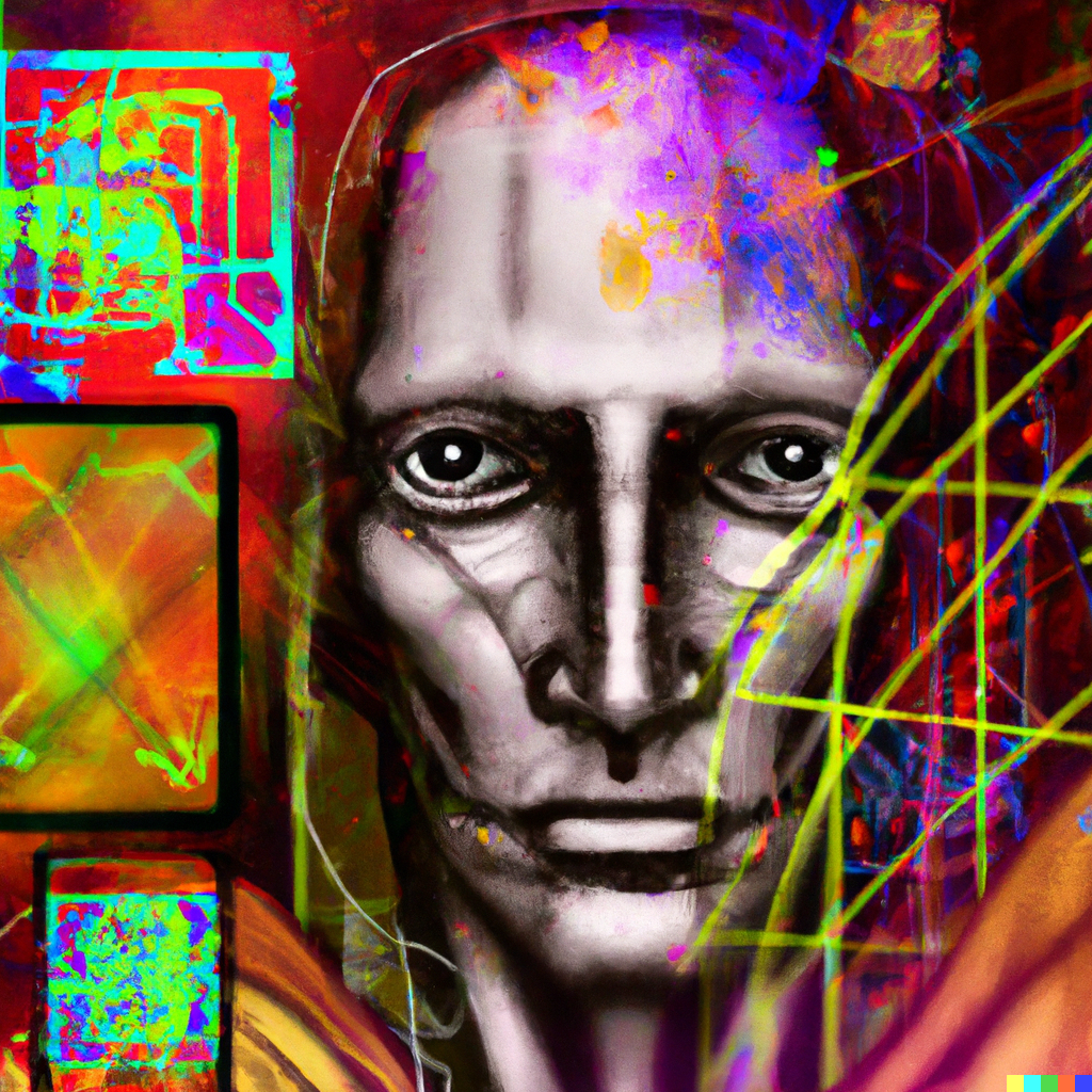 DALL·E 2023-01-08 17.28.07 - A futuristic illustration of a self aware AI digital art.png