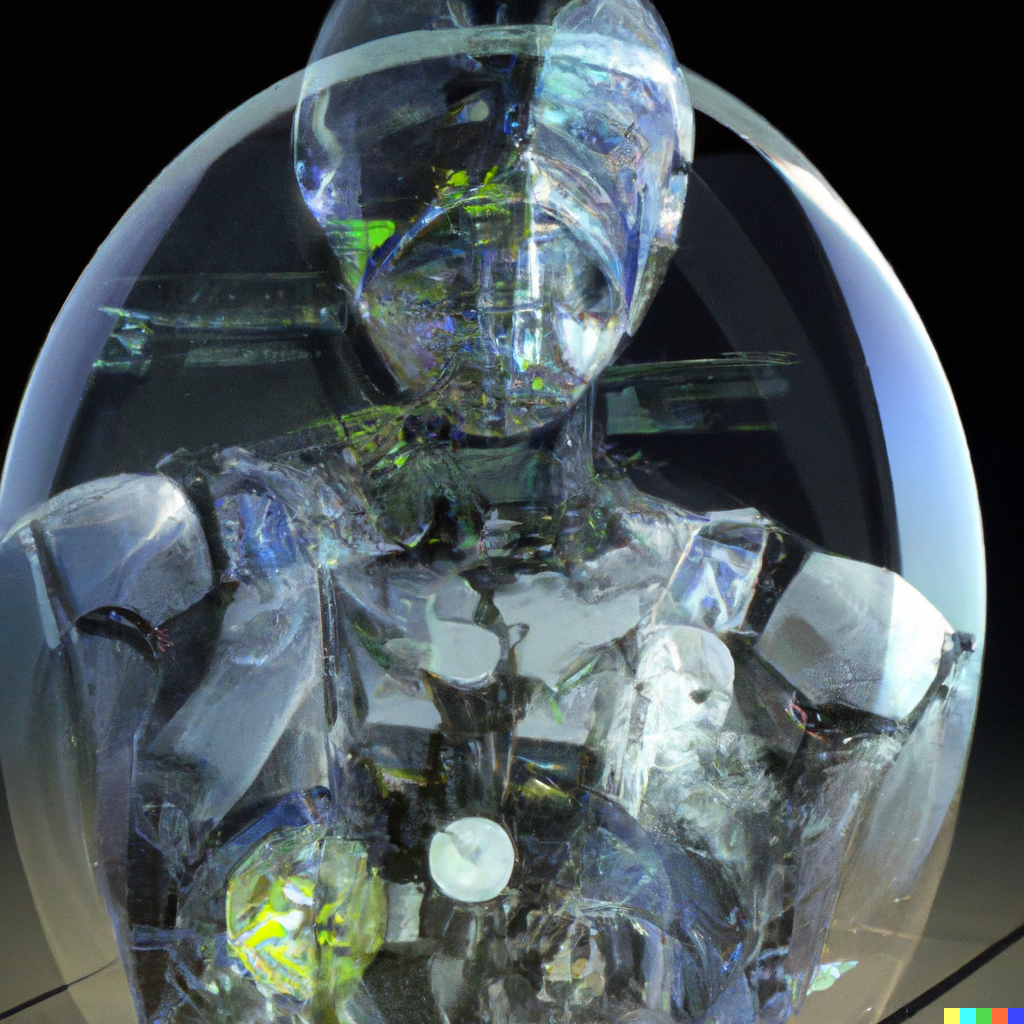 DALL·E 2023-01-17 21.59.02 - An image of a robot with different transparent layers to represent the different levels of processing and decision making that occur within my _mind_..png