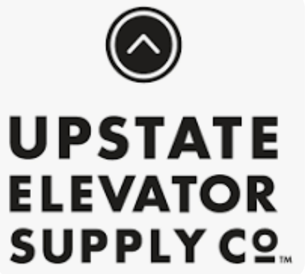 Upstate Elevator Supply Co logo featuring an arrow pointing upward.