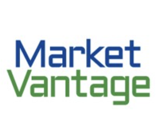 Market Vantage logo in blue and green text on a white background