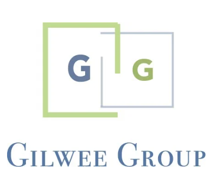 Logo of Gilwee Group with overlapping squares and the letters 'G G' in green and blue.