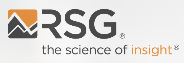 Logo of RSG with slogan 'the science of insight' and a stylized graph design.