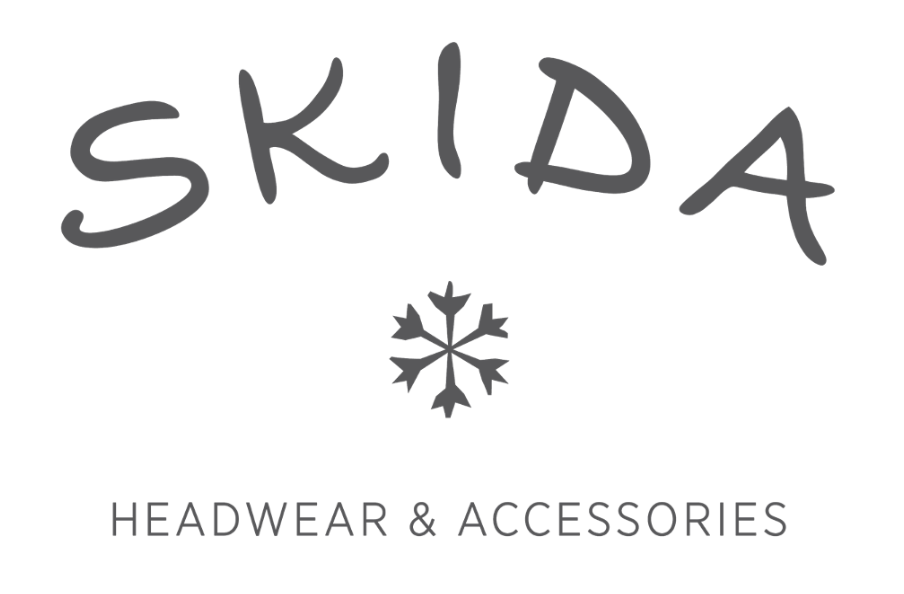 SKIDA logo with a snowflake design, headwear and accessories brand