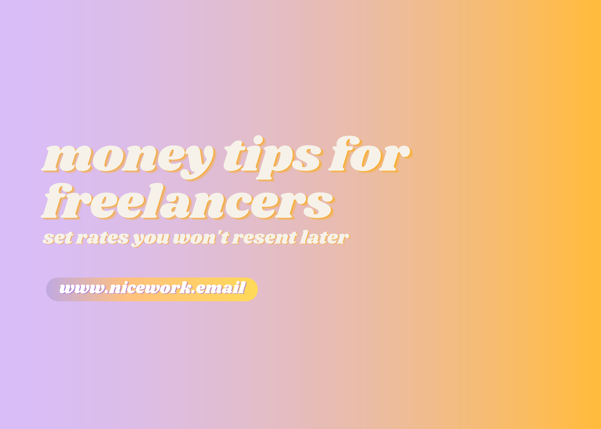 Money tips for freelancers