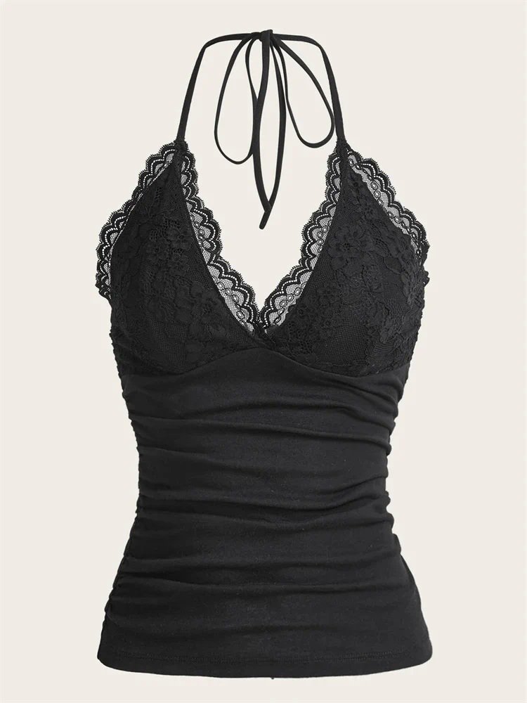 Women’s Black Lace Summer Top