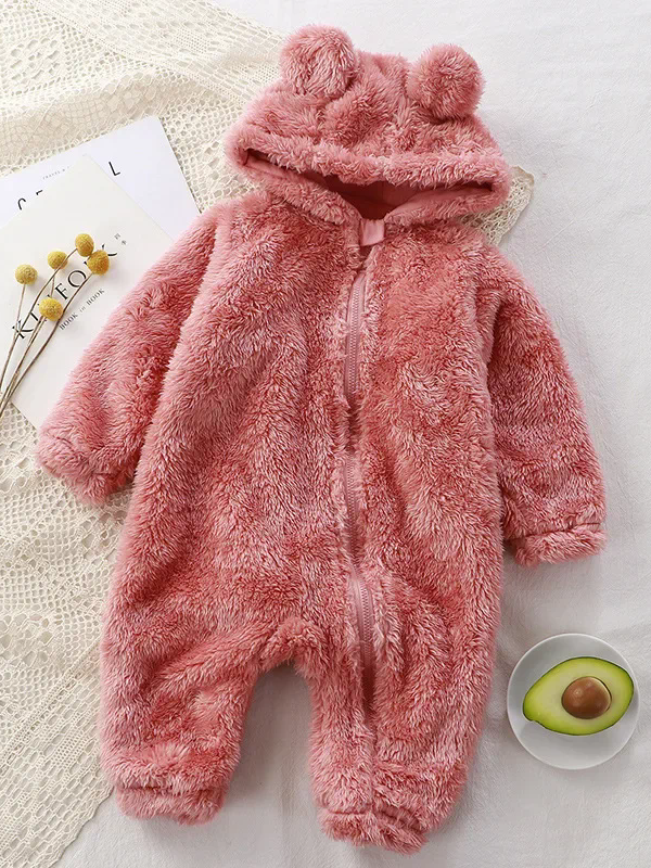 Unisex Baby Hooded Romper