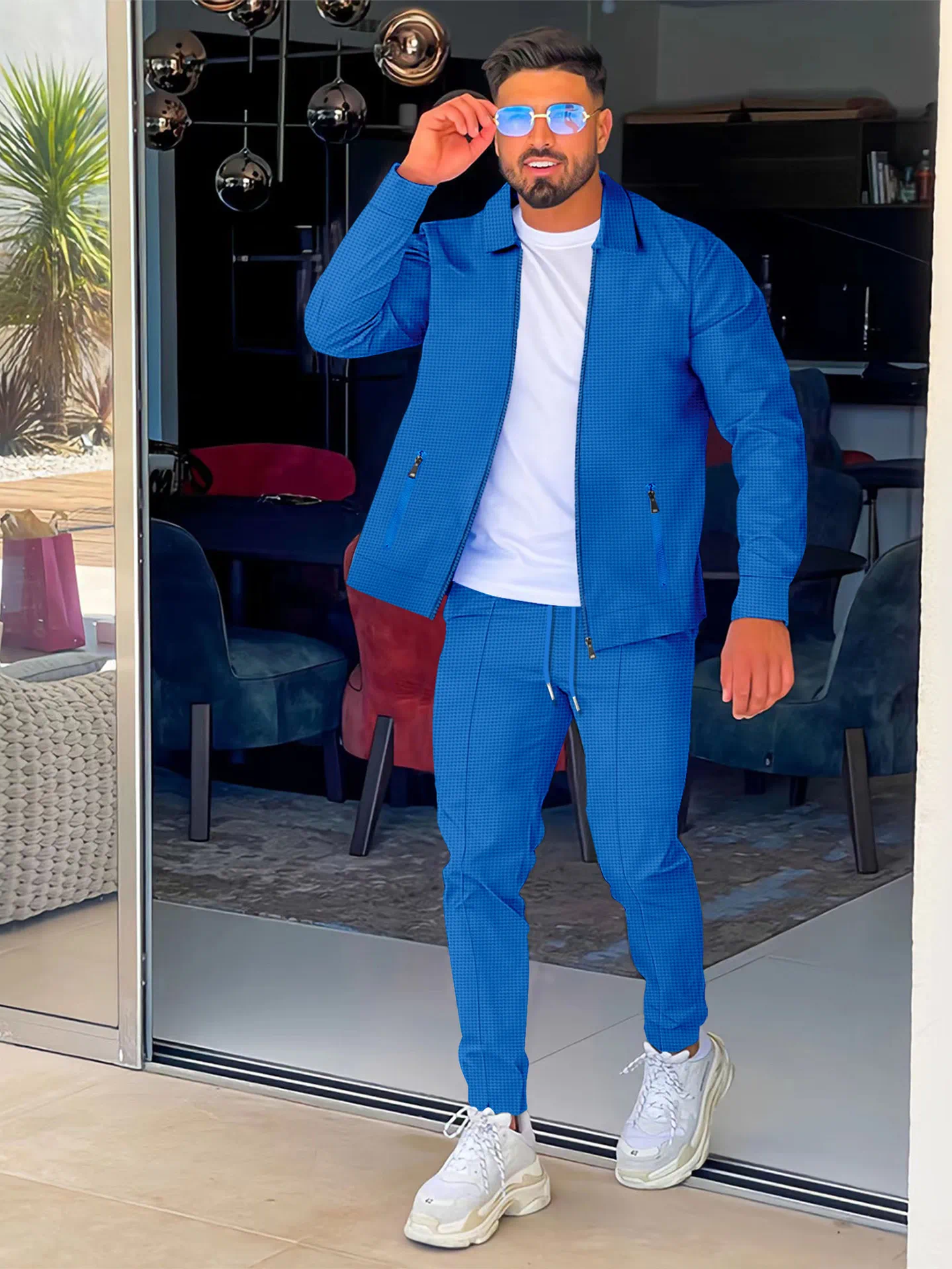 Men's Cross-Border Pants with Jacket Set