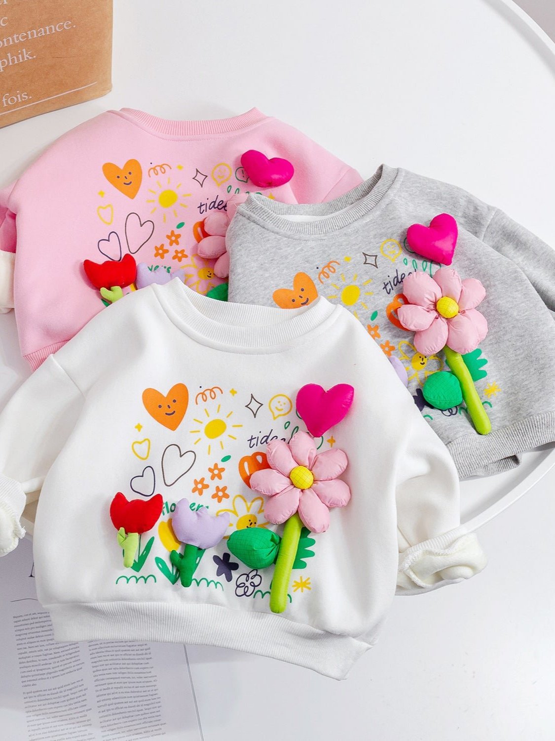 Girl's Flower Patch Sweatshirt