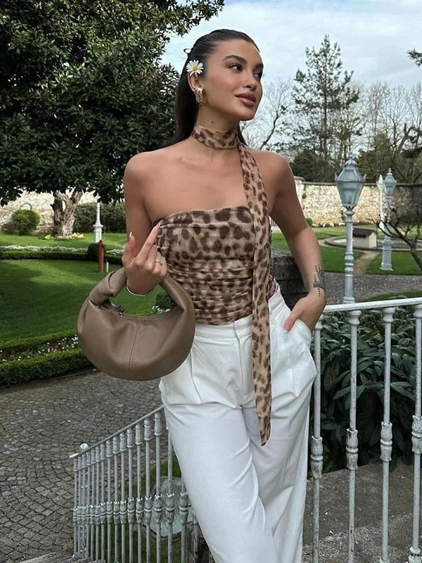 Women's Leopard Print Top