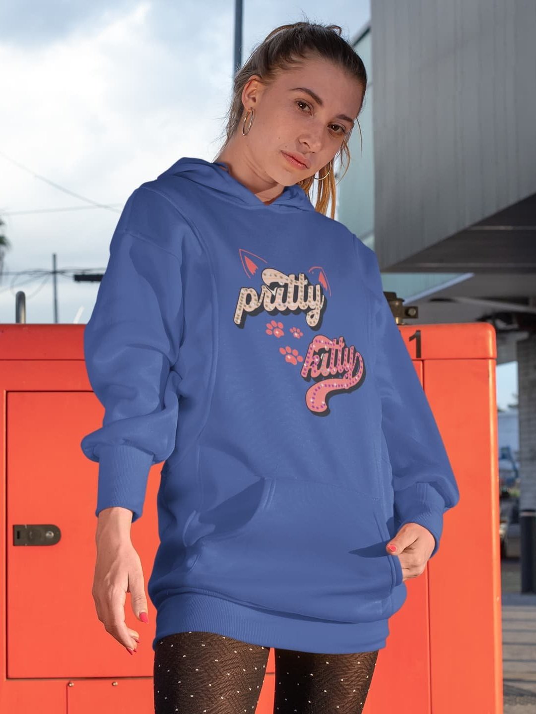 Women's Pretty Kitty Hoodie Dress