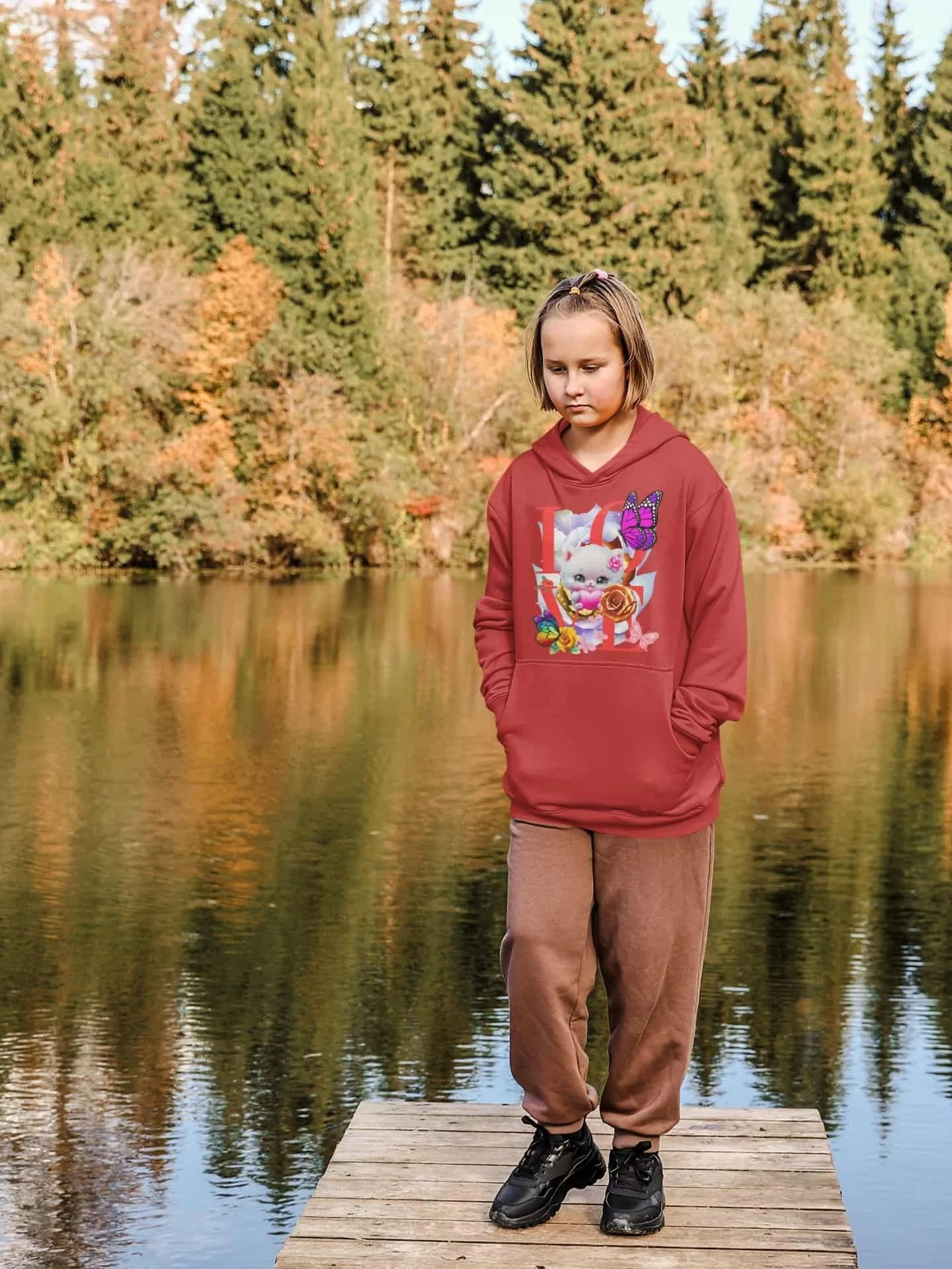 Girl's Cat Lovers Hoodie