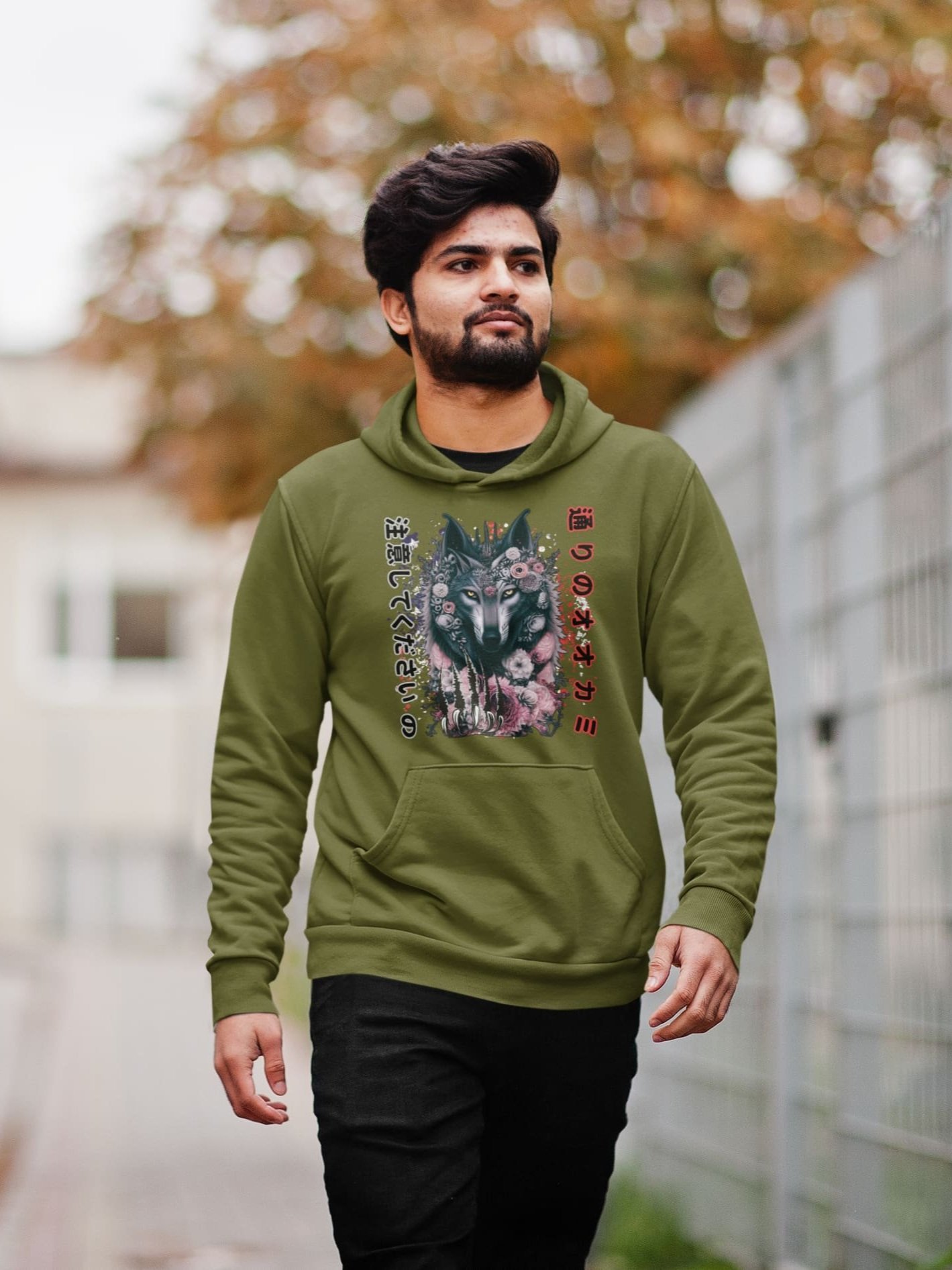 Men's Wolf Pullover Hoodie