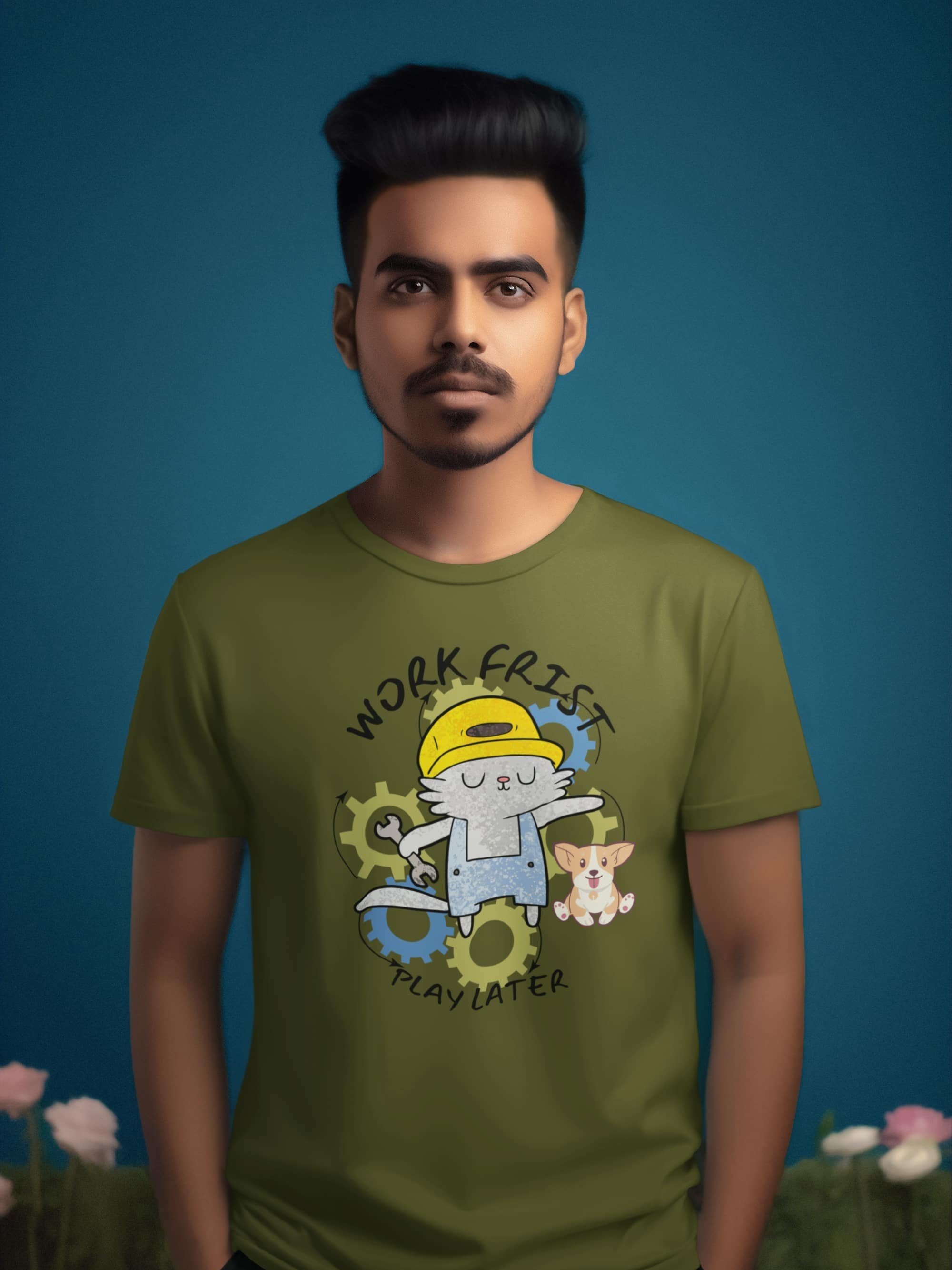 Men's Work First Play Later T-Shirt