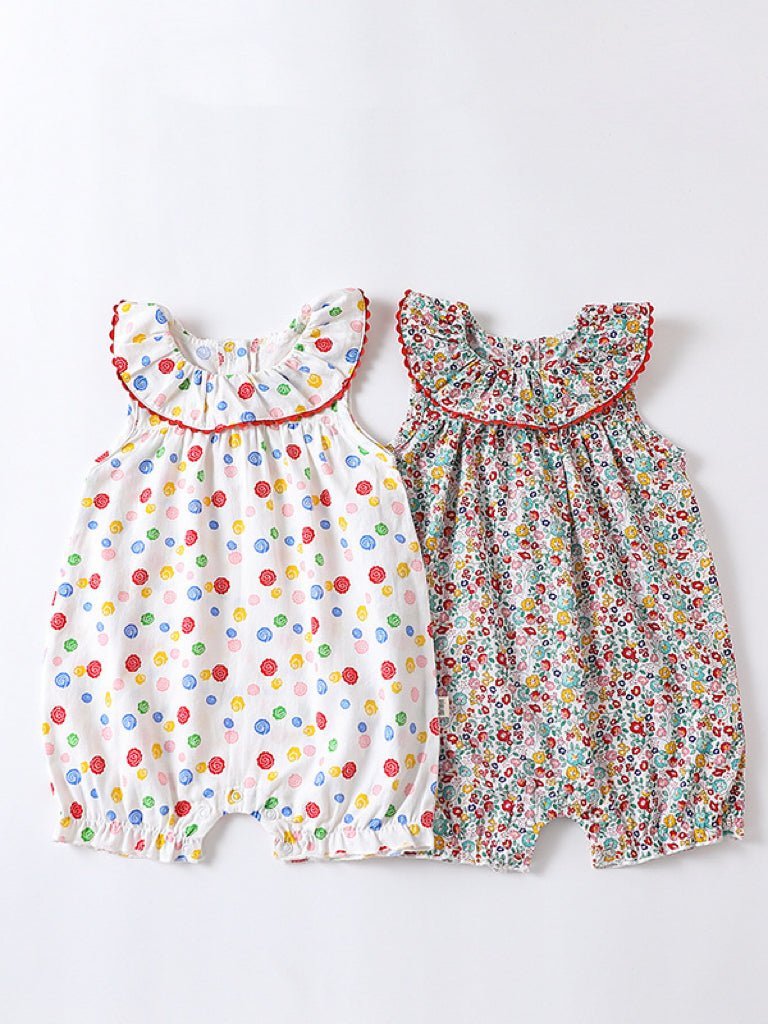 Baby's Ruffle Neck Rompers