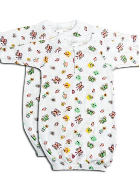 Newborn Girl's 2 Pack Gowns