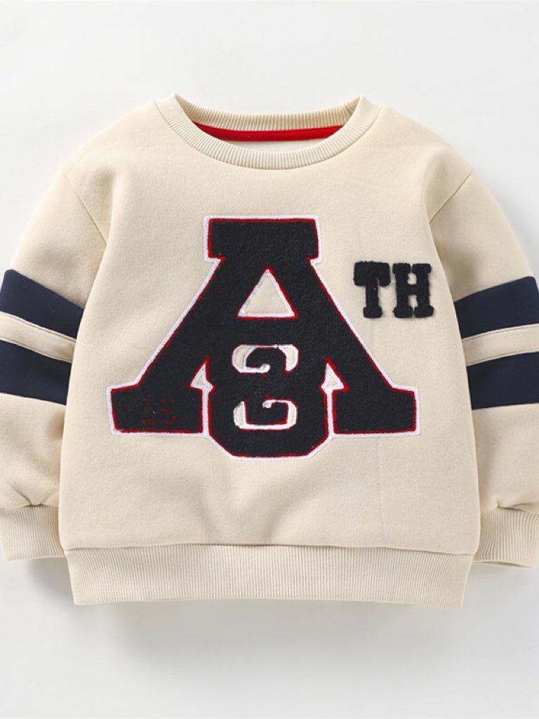 Unisex Kid's Embroidered Pattern Sweatshirt