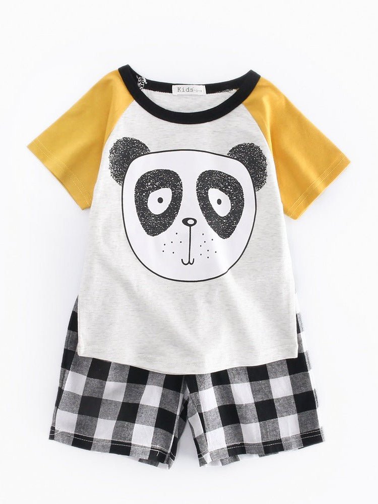 Boy's Bear Print Shorts Set