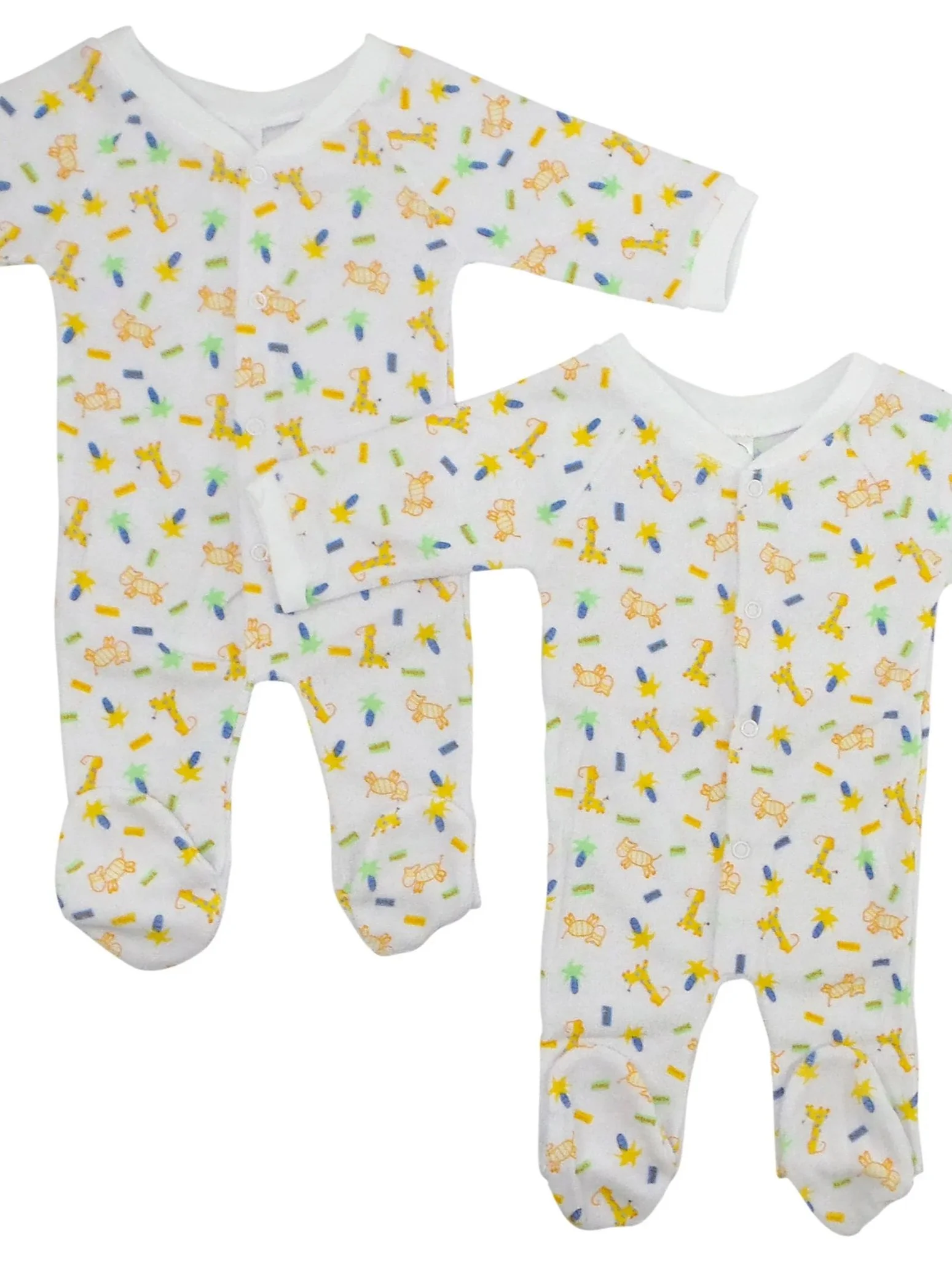 Unisex Babies Terry Sleep & Play (Pack of 2)