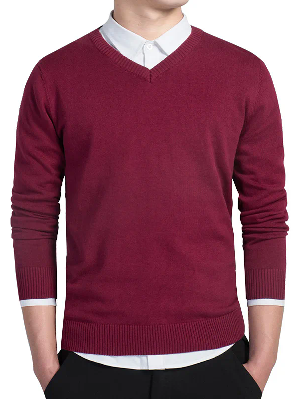 Men's V-Neck Pullover Sweatshirt
