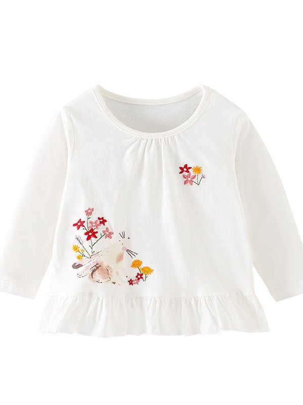 Girl's Ruffle Hem Shirt