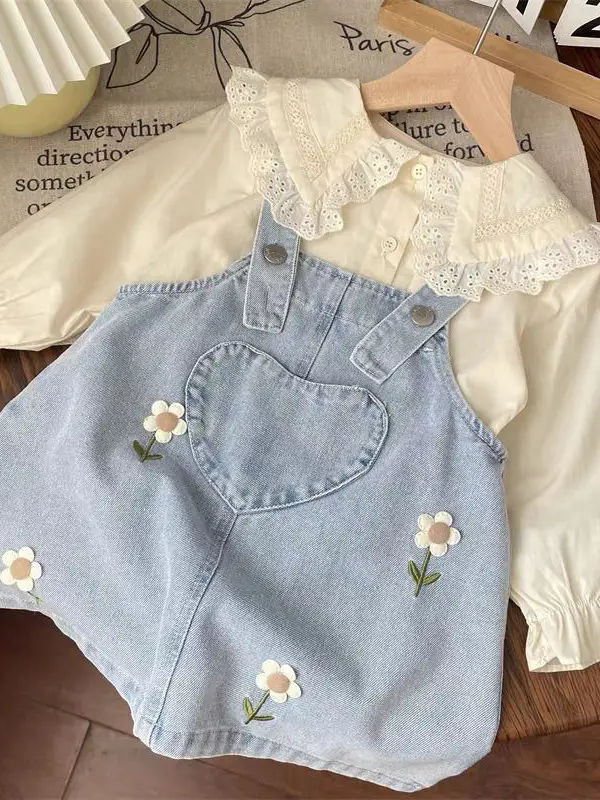 Baby Girl's Strap Dress Set