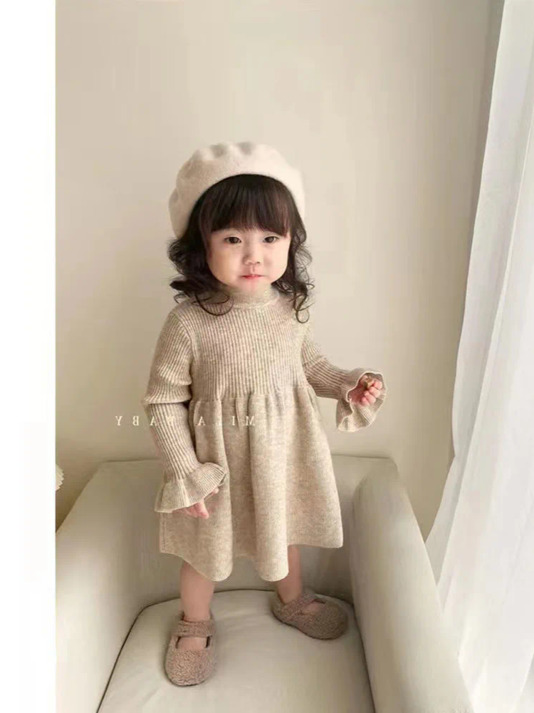 Girl's Woolen Yarn Dress