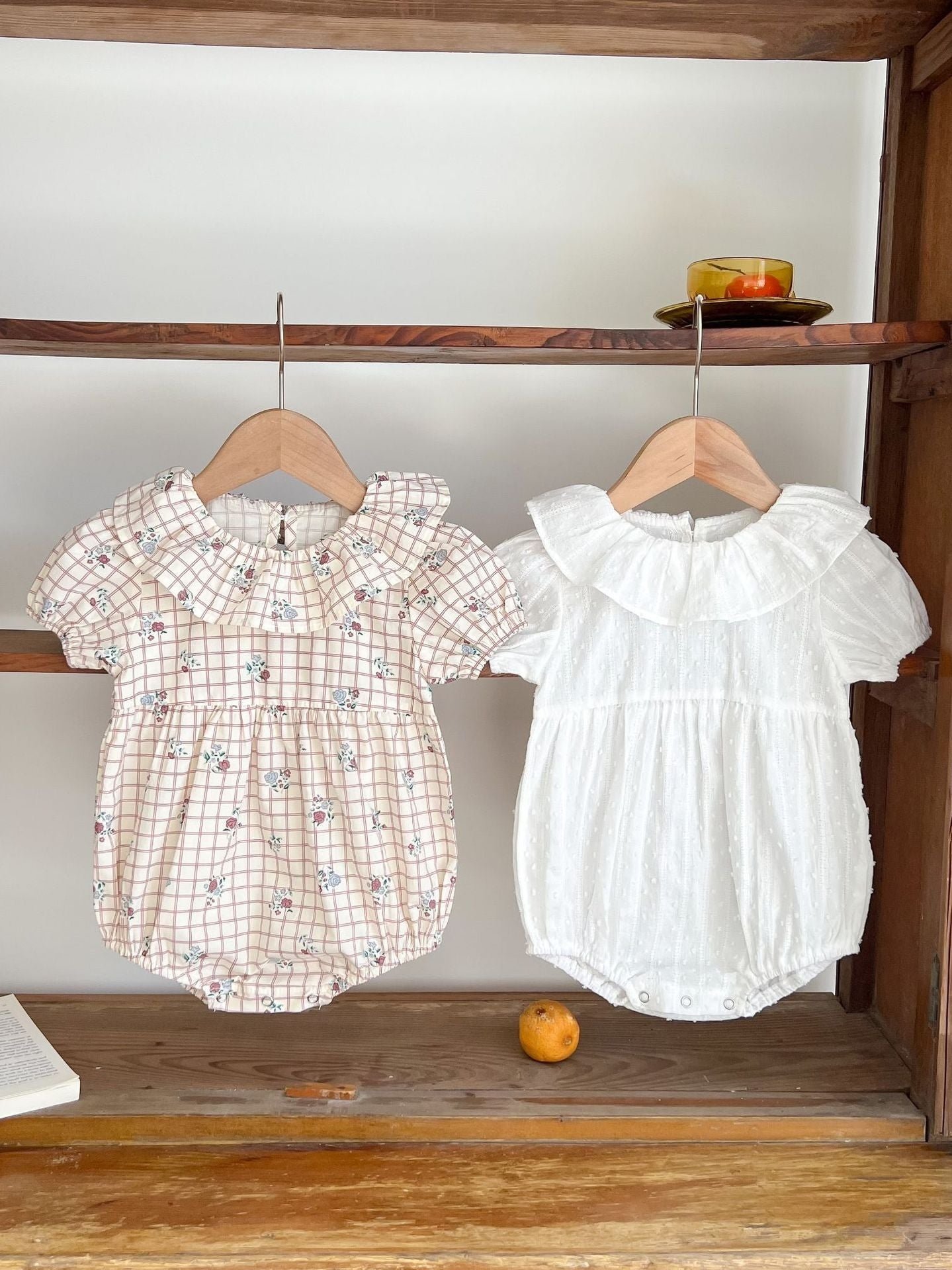 Baby Girl Round Collar Onesie