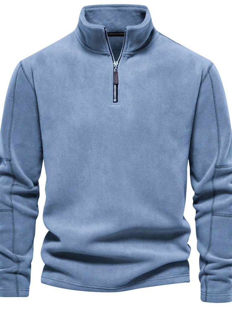 Men's Zipper Neck Pullover Shirt