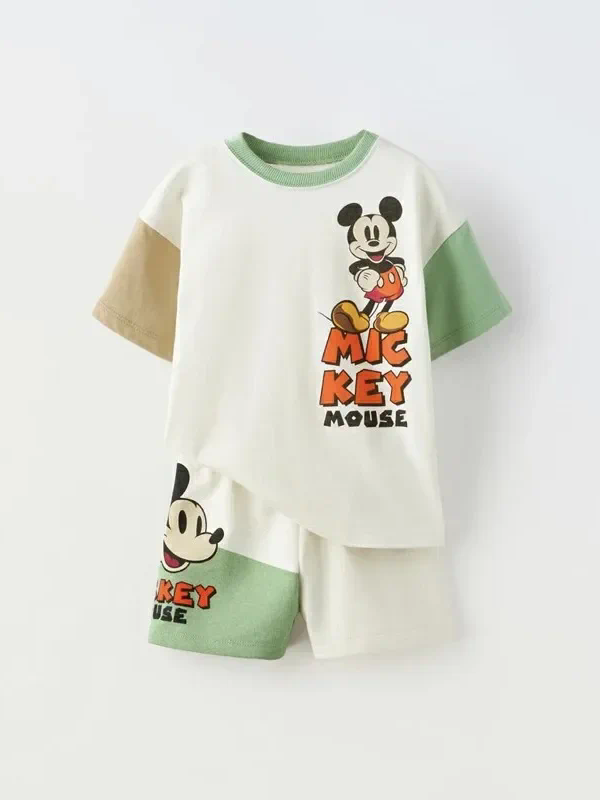 Baby Boy's 2Pcs cartoon Pattern Shorts Set