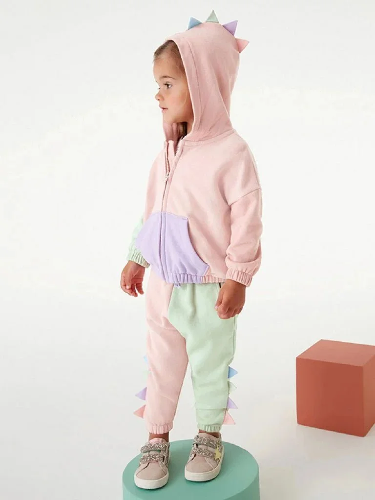 Girl's Hoodie Cardigan with Pants