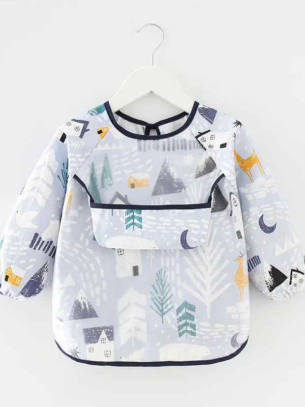 Newborn Long Sleeve Waterproof Blouse Bibs